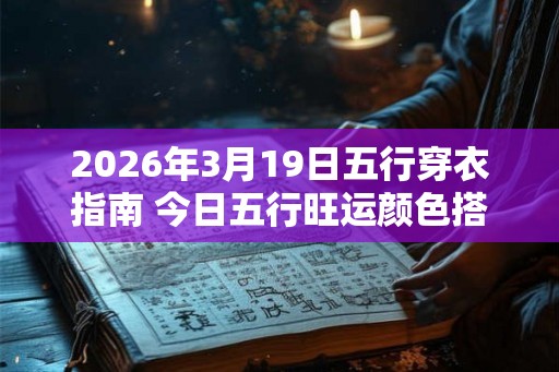 2026年3月19日五行穿衣指南 今日五行旺运颜色搭配
