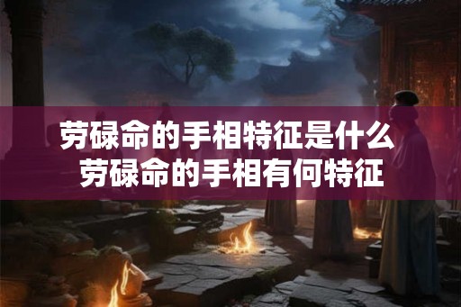 劳碌命的手相特征是什么 劳碌命的手相有何特征