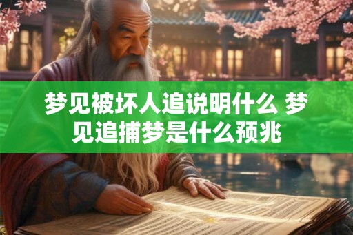 梦见被坏人追说明什么 梦见追捕梦是什么预兆