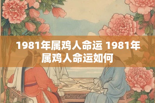 1981年属鸡人命运 1981年属鸡人命运如何