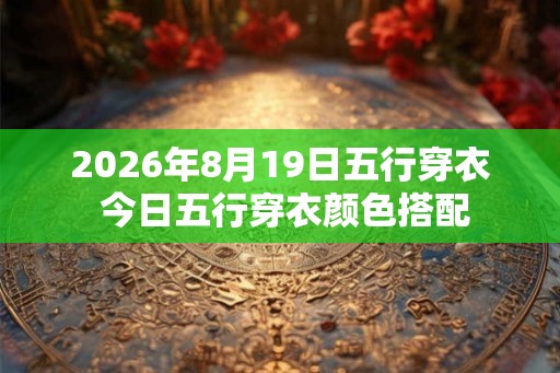 2026年8月19日五行穿衣 今日五行穿衣颜色搭配