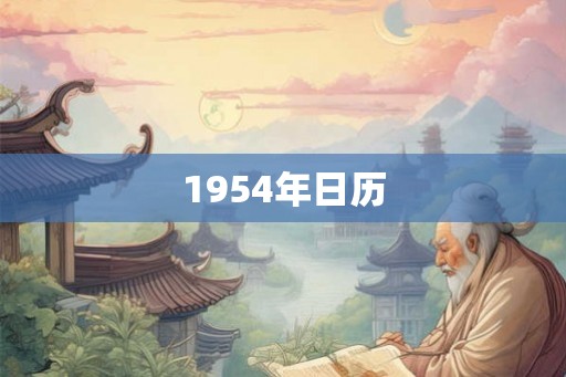 1954年日历
