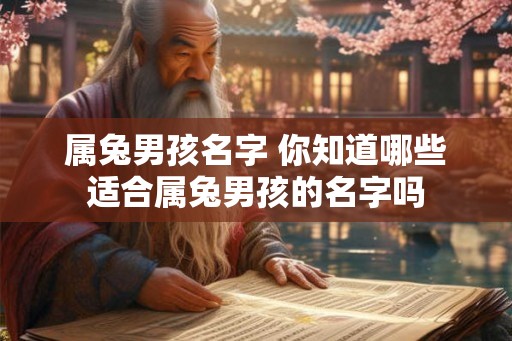 属兔男孩名字 你知道哪些适合属兔男孩的名字吗