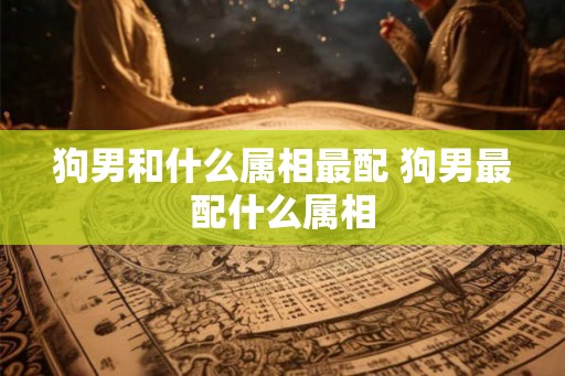 狗男和什么属相最配 狗男最配什么属相