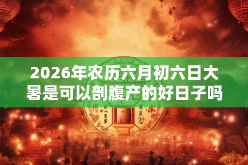 2026年农历六月初六日大暑是可以剖腹产的好日子吗