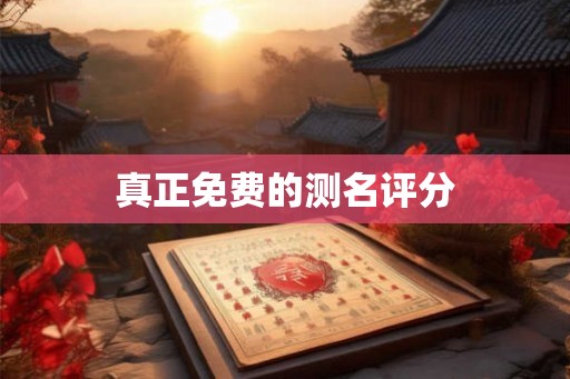 真正免费的测名评分