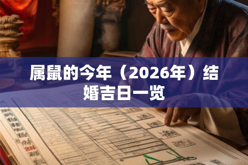 属鼠的今年（2026年）结婚吉日一览