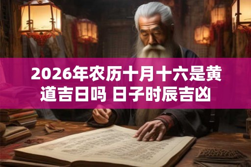 2026年农历十月十六是黄道吉日吗 日子时辰吉凶
