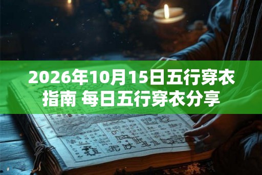 2026年10月15日五行穿衣指南 每日五行穿衣分享