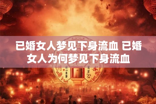 已婚女人梦见下身流血 已婚女人为何梦见下身流血