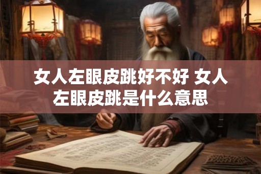 女人左眼皮跳好不好 女人左眼皮跳是什么意思