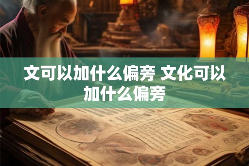 文可以加什么偏旁 文化可以加什么偏旁