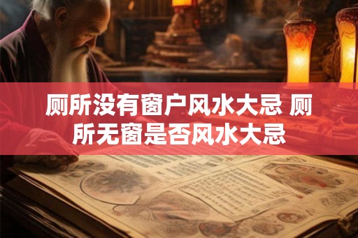 厕所没有窗户风水大忌 厕所无窗是否风水大忌