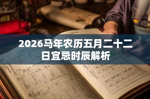 2026马年农历五月二十二日宜忌时辰解析