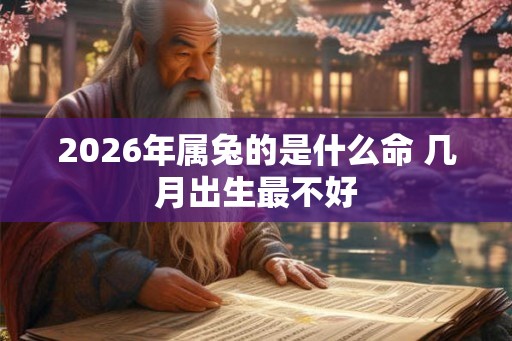 2026年属兔的是什么命 几月出生最不好
