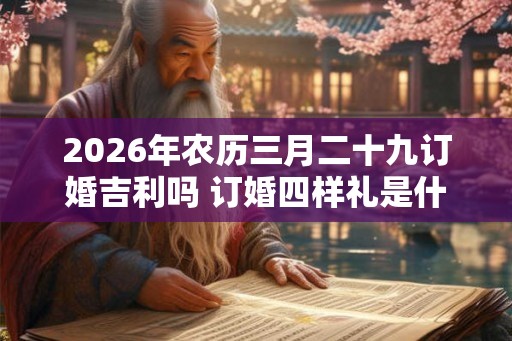 2026年农历三月二十九订婚吉利吗 订婚四样礼是什么