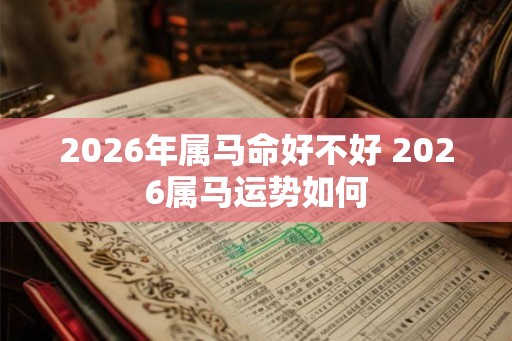 2026年属马命好不好 2026属马运势如何