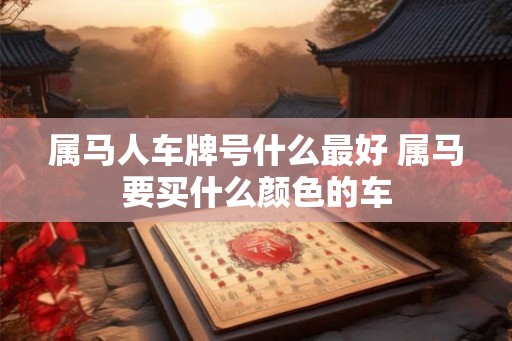 属马人车牌号什么最好 属马要买什么颜色的车 属马人车牌号什么最好 属马要买什么颜色的车
