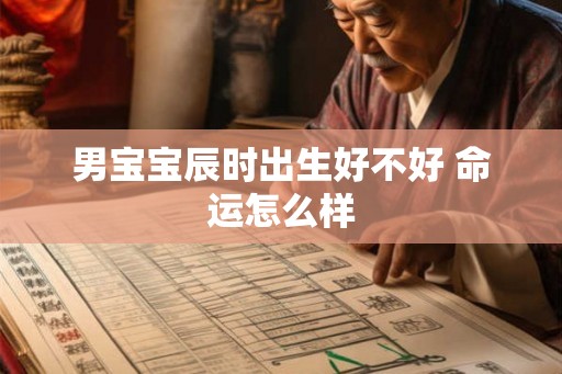 男宝宝辰时出生好不好 命运怎么样