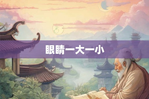 眼睛一大一小