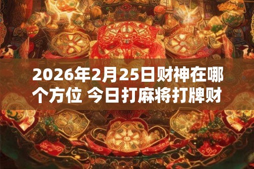 2026年2月25日财神在哪个方位 今日打麻将打牌财运方位