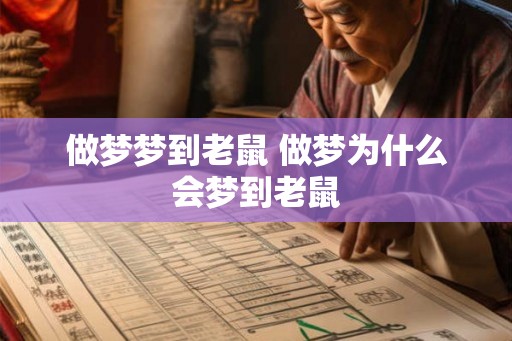 做梦梦到老鼠 做梦为什么会梦到老鼠