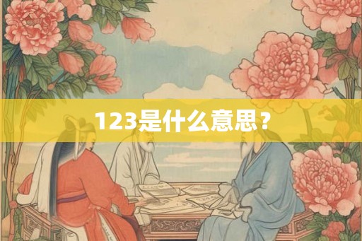 123是什么意思？