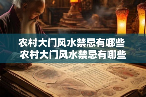农村大门风水禁忌有哪些 农村大门风水禁忌有哪些