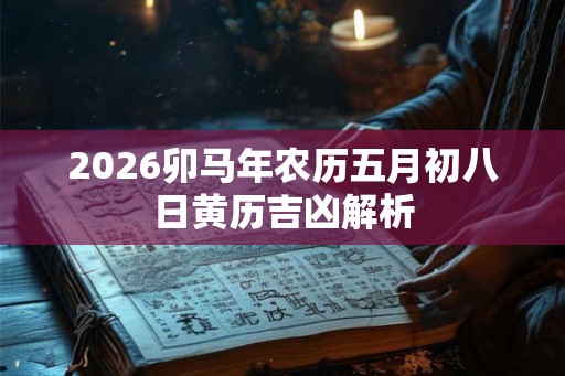 2026卯马年农历五月初八日黄历吉凶解析 2026卯马年农历五月初八日黄历吉凶解析