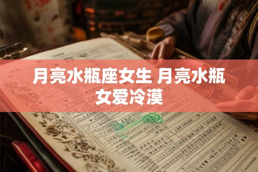 月亮水瓶座女生 月亮水瓶女爱冷漠 月亮水瓶座女生 月亮水瓶女爱冷漠