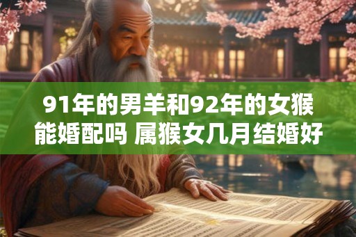 91年的男羊和92年的女猴能婚配吗 属猴女几月结婚好