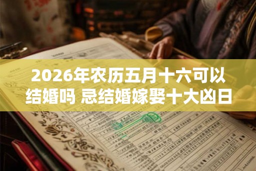 2026年农历五月十六可以结婚吗 忌结婚嫁娶十大凶日