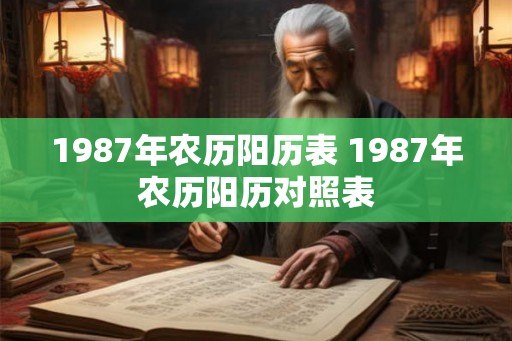 1987年农历阳历表 1987年农历阳历对照表