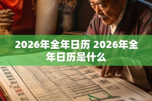 2026年全年日历 2026年全年日历是什么