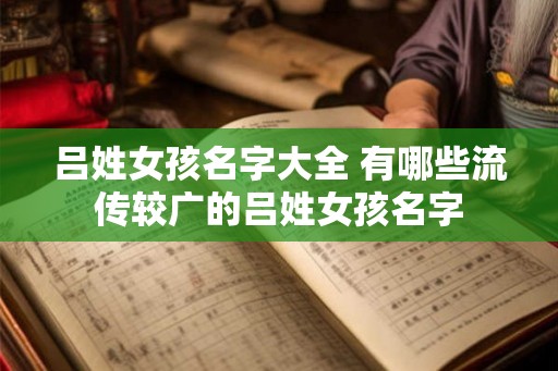 吕姓女孩名字大全 有哪些流传较广的吕姓女孩名字