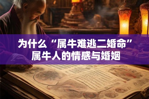为什么“属牛难逃二婚命” 属牛人的情感与婚姻