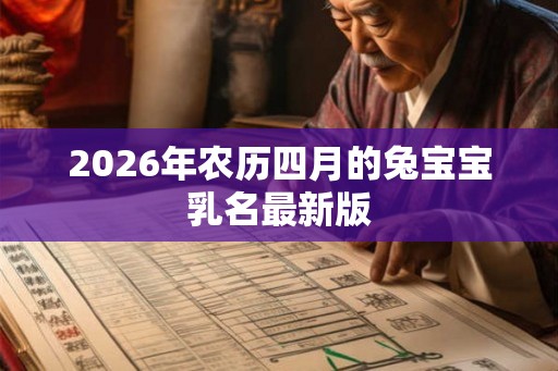 2026年农历四月的兔宝宝乳名最新版
