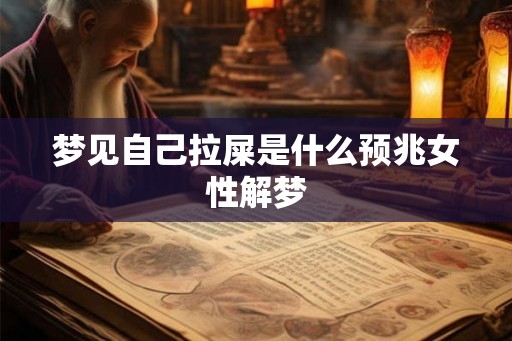 梦见自己拉屎是什么预兆女性解梦