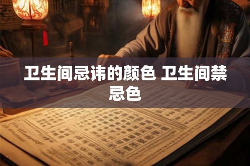 卫生间忌讳的颜色 卫生间禁忌色