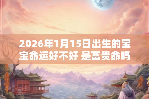 2026年1月15日出生的宝宝命运好不好 是富贵命吗