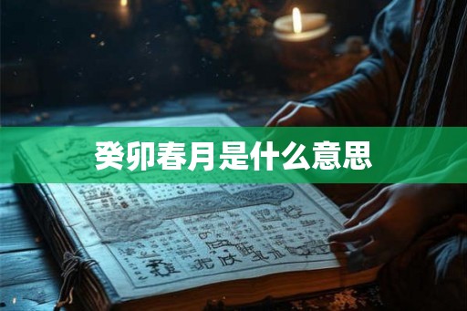 癸卯春月是什么意思