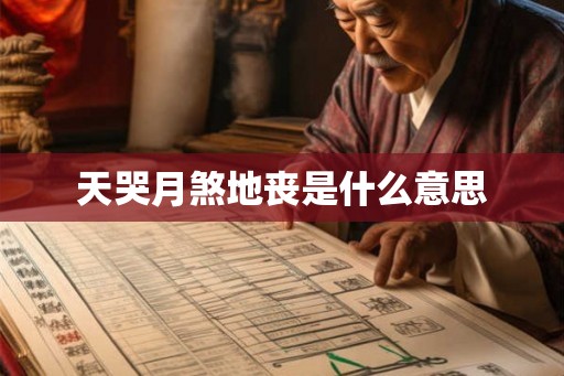 天哭月煞地丧是什么意思