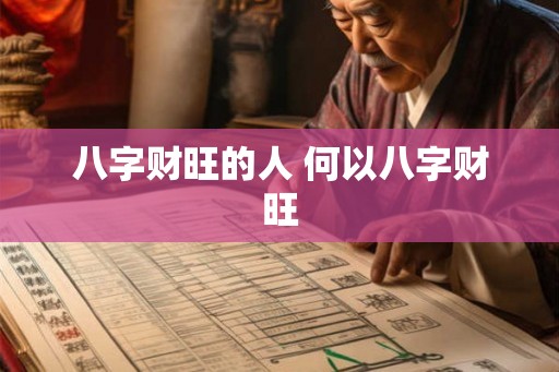 八字财旺的人 何以八字财旺