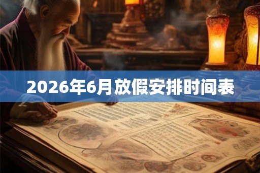 2026年6月放假安排时间表