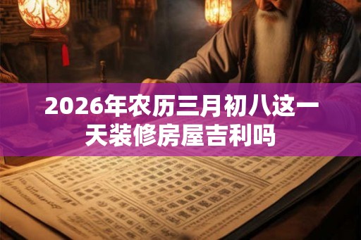 2026年农历三月初八这一天装修房屋吉利吗