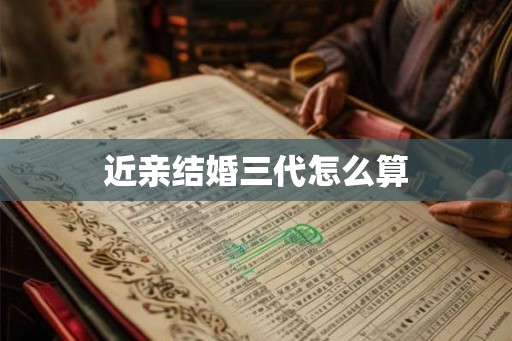 近亲结婚三代怎么算