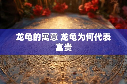 龙龟的寓意 龙龟为何代表富贵