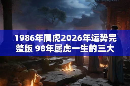 1986年属虎2026年运势完整版 98年属虎一生的三大坎
