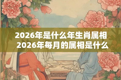 2026年是什么年生肖属相  2026年每月的属相是什么
