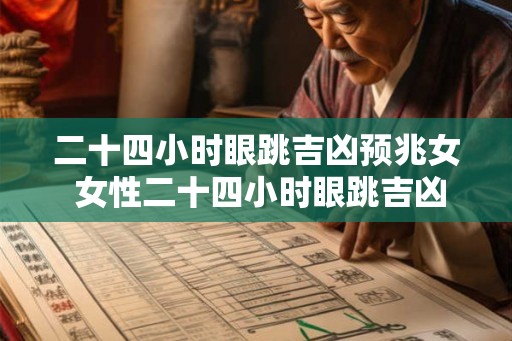二十四小时眼跳吉凶预兆女 女性二十四小时眼跳吉凶